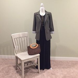 BCX - 3/4 length cuffed blazer - olive green